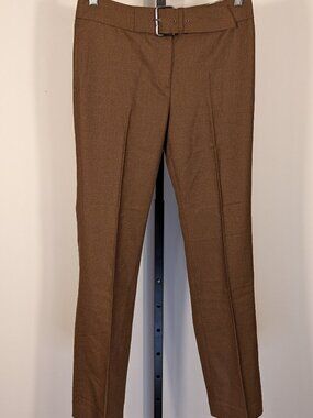 Burberry Blue Label Wool Trousers Tobacco Brown Nova Check | Sz 38/ US 8